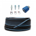 Kit 10 mts Mangueira 1/4 Conexões Pneumática Compressor 300 Psi