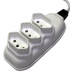 Extens&atilde;o 5 Metros Bivolt 10A 3 Vias Branco