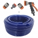 Kit Mangueira Siliconada Azul 20m Engate Rapido e Esguicho 6 Jatos Tramontina