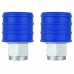 KIT 2 ENGATE R&Aacute;PIDO PNEUMATICO 1/4 F&Ecirc;MEA HALTBAR AZUL